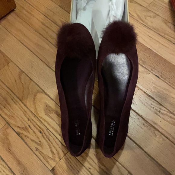 MICHAEL Michael Kors in box sz9 Remi Ballet Suede Fur DAMSON 40F7REFP1S like new - Picture 5 of 12